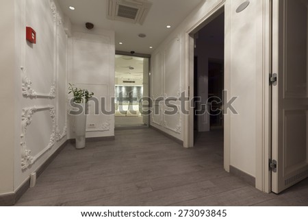 hallway in spa interior