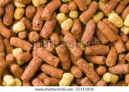 A close-up of a lot of dry reptile food