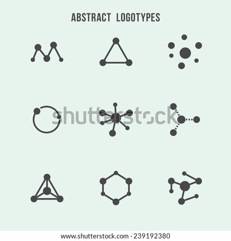 Abstract hipster logo vector set Abstract hipster logo vector set