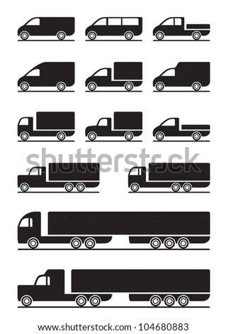 Trucks And Pickups - Vector Illustration - 104680883 : Shutterstock
