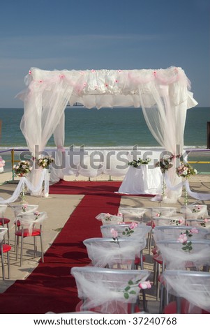 The big tent for celebrating ceremony of wedding