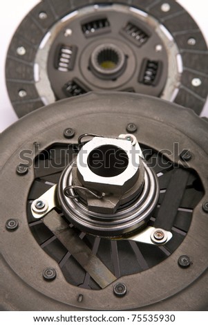 Spare parts of motor vehicle forming clutch plate and disc.