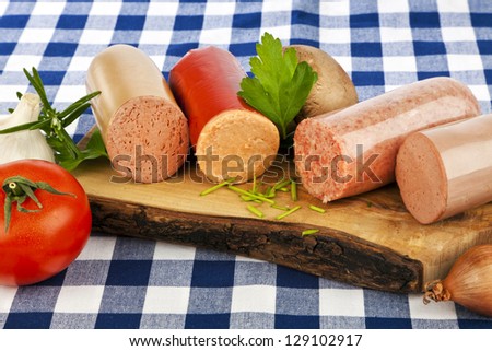 Variety of german sausage specialties