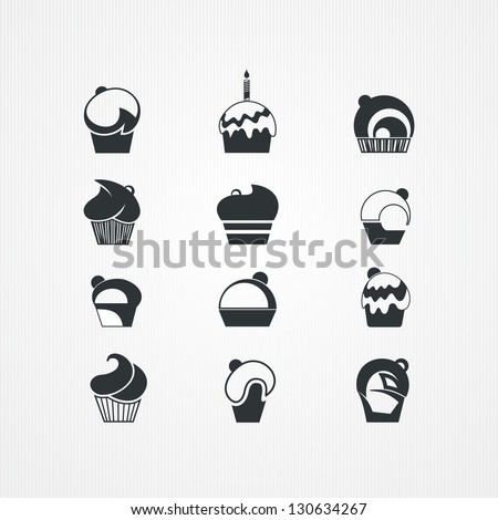 Cupcakes set vector Cupcakes set vector