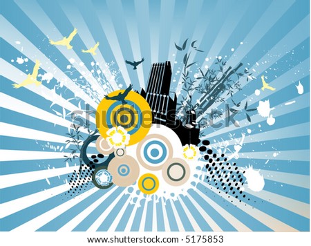 wallpaper abstract. stock vector : abstract wallpaper with many desing elements