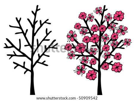 stock vector Cherry Blossom Tree