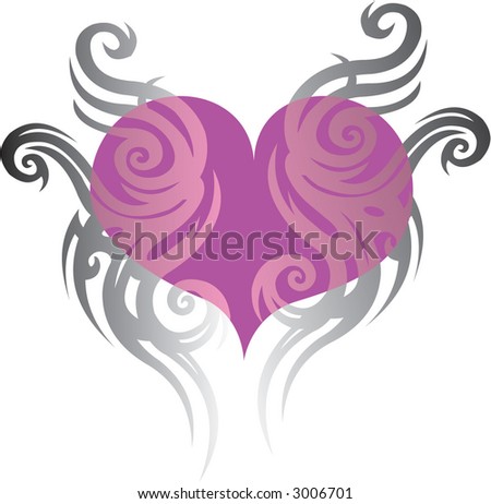 stock vector Tattoo heart
