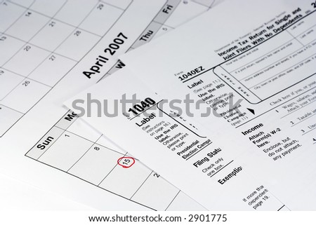 US Federal Tax Forms and April Calendar Reminder