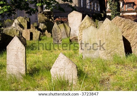 The Old Jewish Cemetery lies in Josefov (Jewish Quarter) in the Old Town in Prague.  It has been estimated that there are approximately 12000 graves in the cemetery.