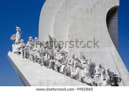The Padrao dos Descobrimentos (Monument to the Discoveries) celebrates the Portuguese who took part in the Age of Discovery.  It is located in the Belem district of Lisbon, Portugal