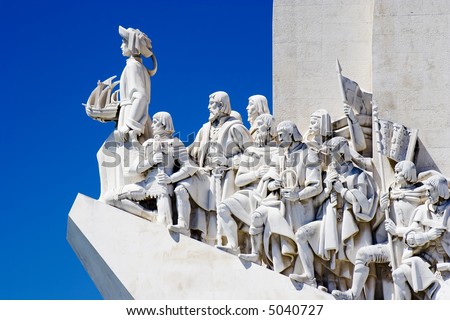 The Padrao dos Descobrimentos (Monument to the Discoveries) celebrates the Portuguese who took part in the Age of Discovery.  It is located in the Belem district of Lisbon, Portugal
