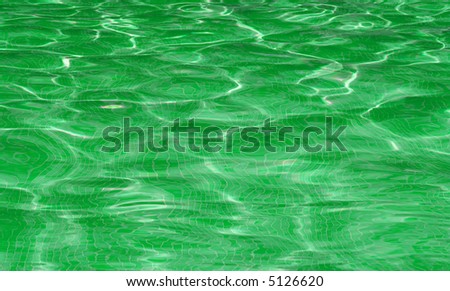 Abstract view of water in a swimming pool, coloured green.  Excellent for a background.
