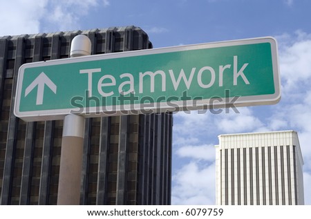 Street sign with an arrow and the word \