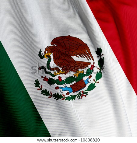 mexico flag eagle. Mexican flag, square image