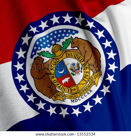 state of missouri flag. State of Missouri, square