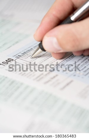 Filling out tax forms