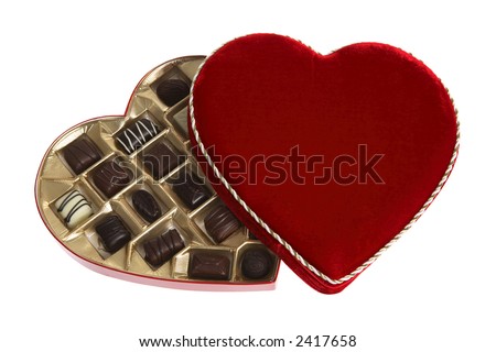 stock photo : Heart Shaped Box of Chocolates