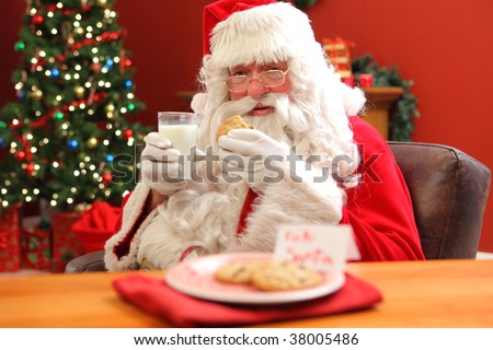 Cookies and mother fucking milk santa