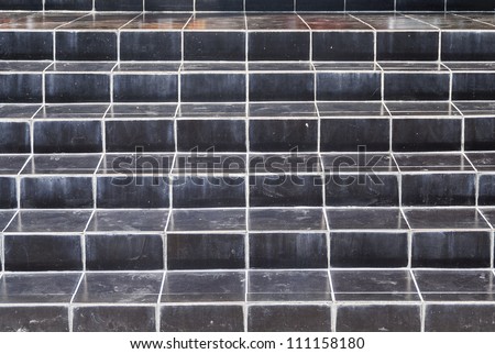 The pattern of tile stairs
