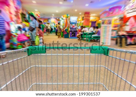 The cart in indoor amusement park