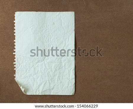 Grunge note papers over cork wood background