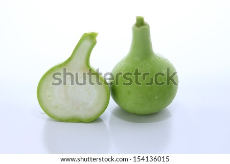 Bottle gourd on white background