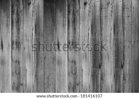 Old black and white wood plank background