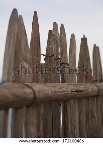 Seaside wood fence