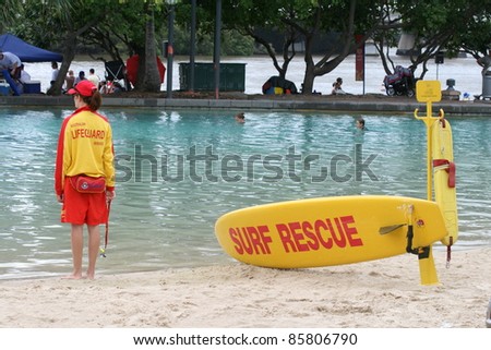 Surf Rescue at Brisbane South Bank, Australia