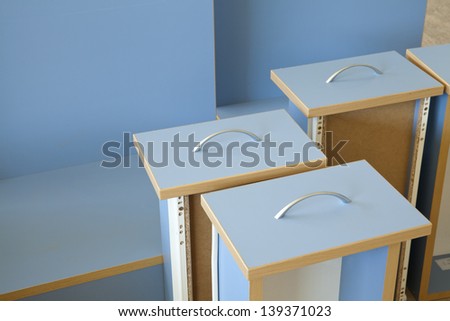 piece of furniture in blue
