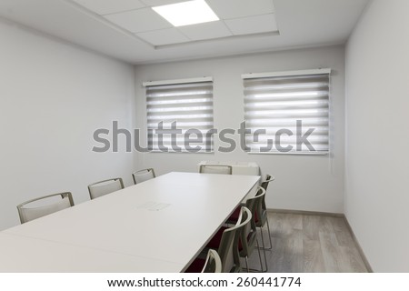 empty conference room with windows
