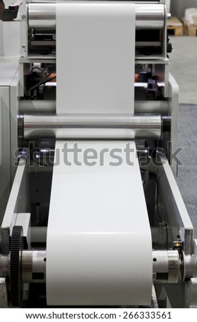 detail of roll printing machine