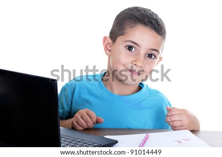 Funny Kid Studying