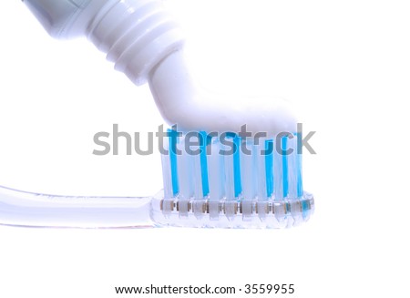 toothbrush and toothpaste. stock photo : Tooth-brush with