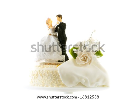Detail of traditional wedding cake