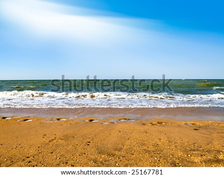 Blue sky over water
