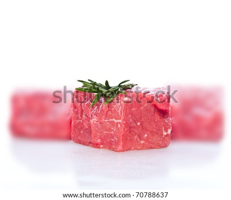 fresh meat on slice