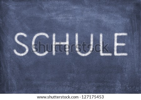 Blackboard with lettering school/school/lettering