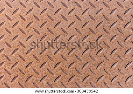 Structure of a rusted corrugated sheet / checker plate / structure