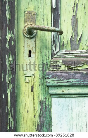 old door/color/green
