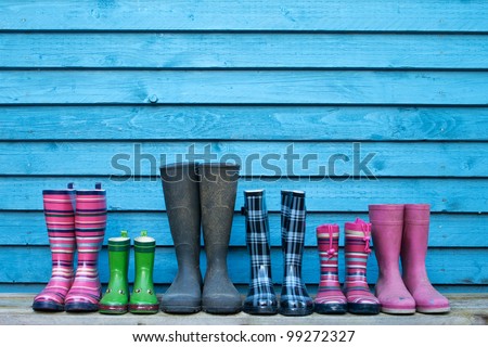six rubber boots/gardening/boots