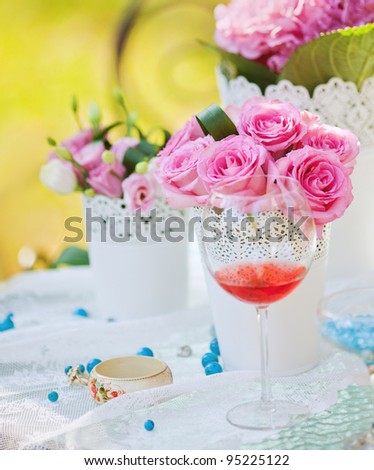 stock photo beautiful wedding table decorated with the flowers