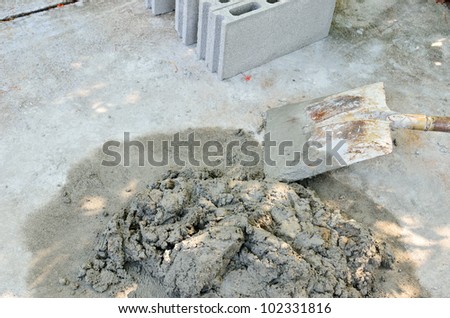 under construction with cement concrete work
