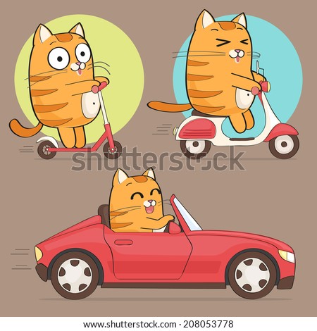 Cute cat character Cute cat character