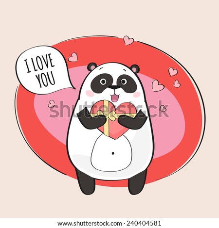 Cute panda in love Cute panda in love
