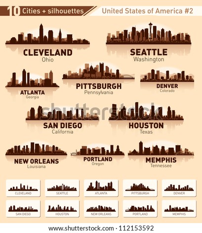 Skyline city set 10 cities of USA #2 Skyline city set 10 cities of USA #2