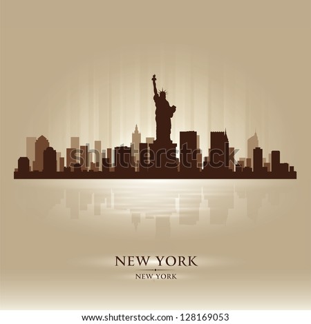 New York skyline city silhouette New York skyline city silhouette