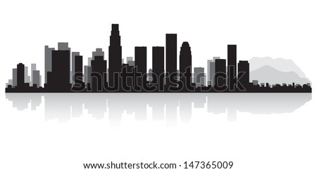 Los Angeles USA city skyline silhouette vector illustration Los Angeles USA city skyline silhouette vector illustration