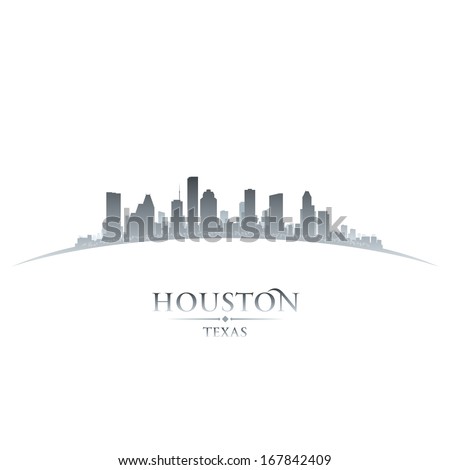 Houston Texas city skyline silhouette Vector illustration Houston Texas city skyline silhouette Vector illustration