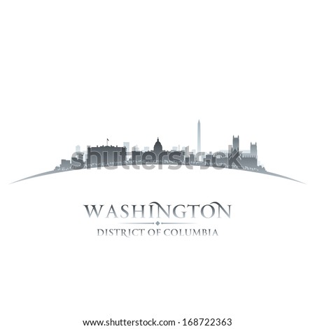 Washington DC city skyline silhouette Vector illustration Washington DC city skyline silhouette Vector illustration